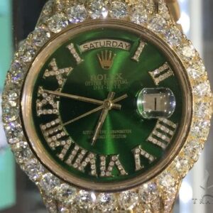 36mm Fully Iced 18K Yellow Gold Presidential Rolex Watc...