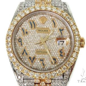 41mm Mens Two Tone 18K Yellow Gold and Stainless Steel ...