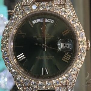 60th Anniversary 40mm 18K Rose Gold Full Diamond Rolex ...
