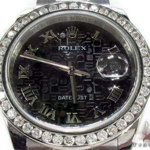 Diamond Rolex Datejust Steel 116200 BKJRO 29016
