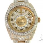 Fully Iced Out Sky-Dweller Oyster Perpetual Rolex Watch...