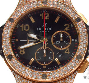 Hublot Rose Color Stainless Steel Diamond Watch 31444