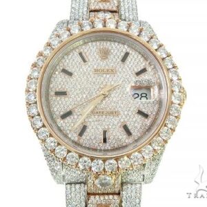 Two Tone Mens Diamond DateJust 40mm Rolex Watch 65809
