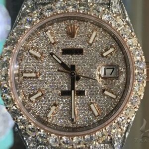 New Model Fully Iced Rolex Datejust 41mm Steel and 18K ...