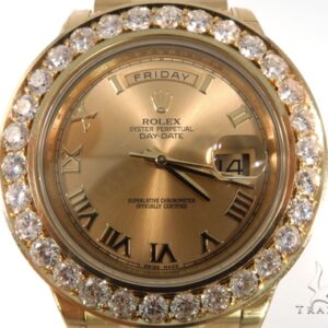 Pave Diamond Rolex Oyster Perpetual Day-Date Watch 4917...