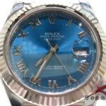 Rolex Datejust II Blue Steel & White Gold 116334 27957
