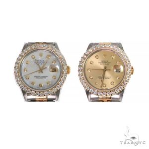 Rolex Two-Tone DateJust 36mm Diamond Bezel Watch 66521
