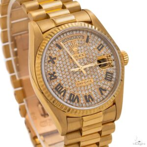 Rolex Day-Date 36mm 18138 Roman Diamond Dial President ...
