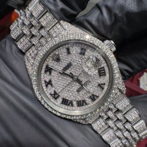 Rolex DateJust 36mm | Fully Iced Out | Stainless Steel | Roman Dial